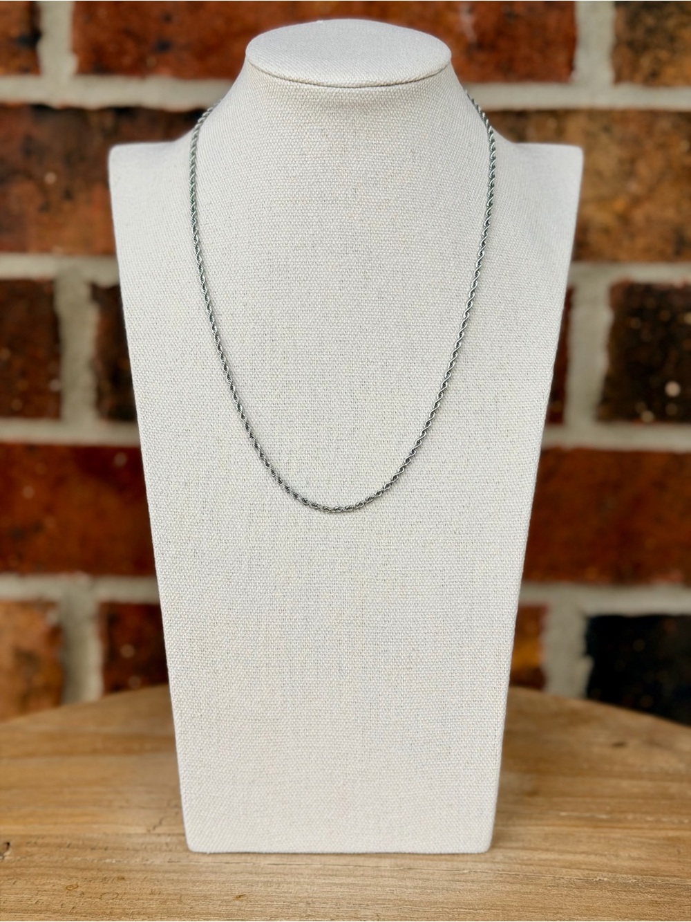 18” Stainless Steel Rope Chain Necklace